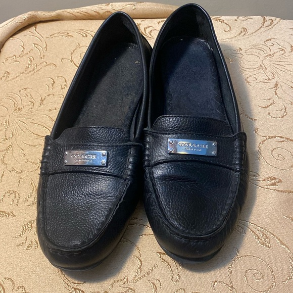 Coach black leather loafer - Picture 1 of 7